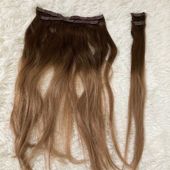 Ombré clip in hair extensions main image 7